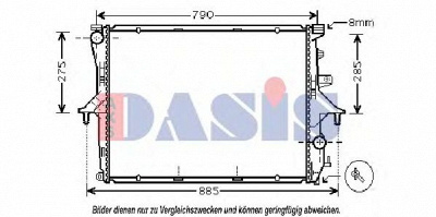 AKS DASIS 040003n -  Радиатор, охлаждение двигателя
